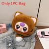Three Cat Baby Themed Plush Shoulder Bag Outdoor Crossbody Bag Cute Handbag