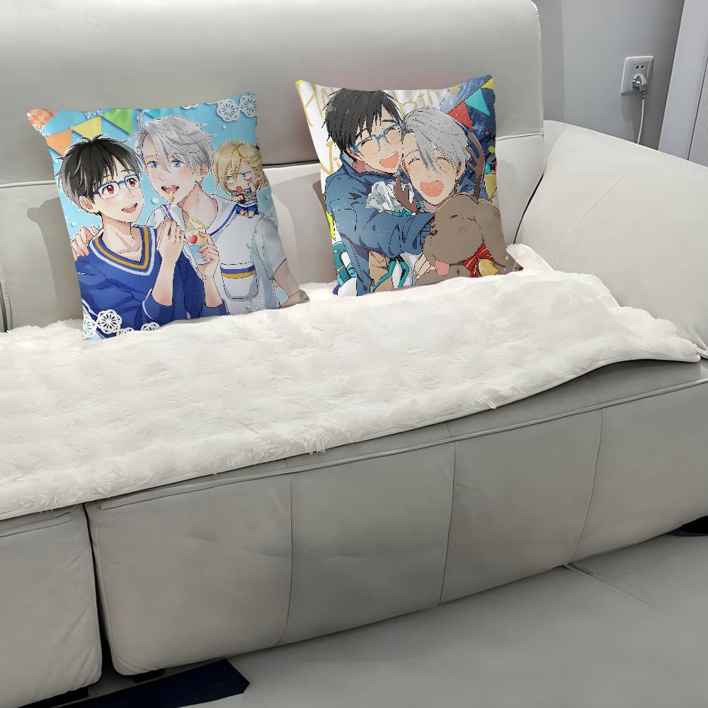 Anime Y-Yuri On Ice Cushion Cover 30x50 Polyester Sofa Cushions Decorative Throw Pillows Home Decoration Pillowcover