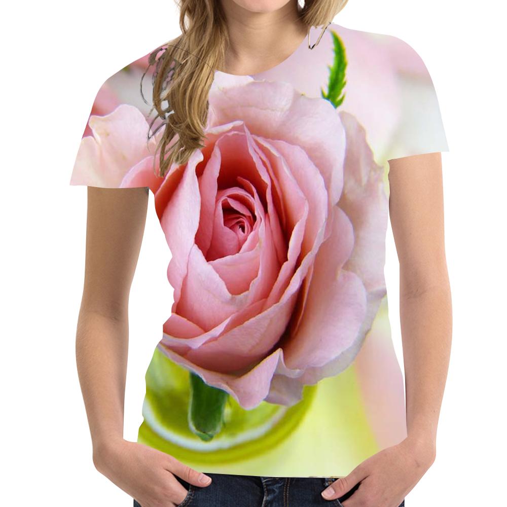 

3D Цветочный Принт Оверсайз Топы Футболка Женская Летняя Футболка с Коротким Рукавом и О-Образным Вырезом Фиолетовая Оверсайз Футболка 6XL Одежда 5XL