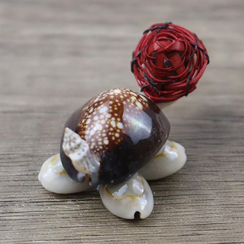 2Pcs Cute Cartoon Little Turtle Sea Shells Art Craft Natural Small Tortoise