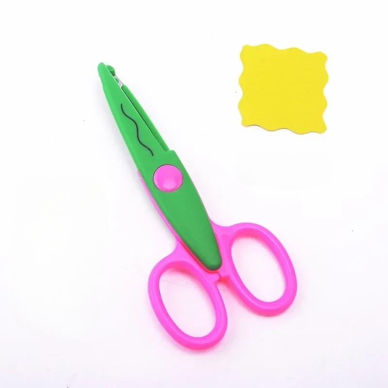 1 Stück Handgemachte Kinder DIY 6 Muster Album Spitze Schere Karte Foto Muster Schere Cartoons Spitze Schere