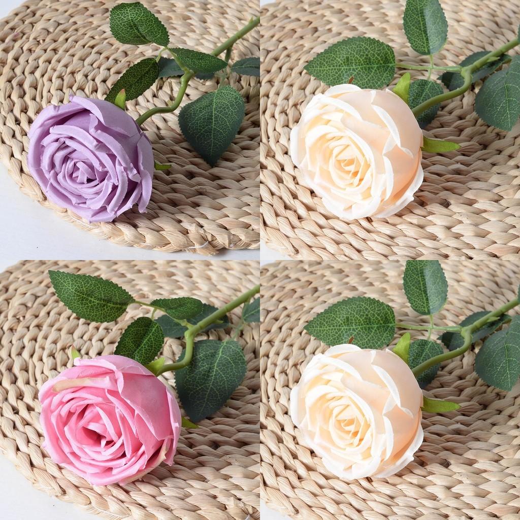 Rose Flower Artificial Silk Bouquet Wedding Decor Romantic Gift For Home Parties