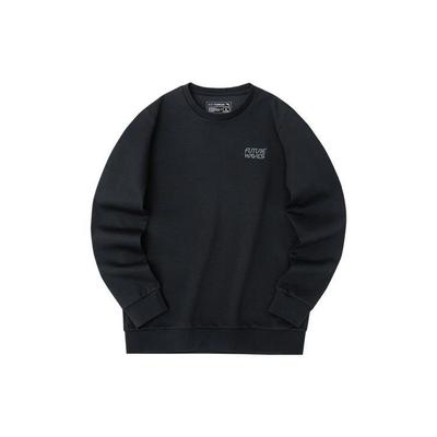 Round-Neck Long-Sleeve Sweatshirt With Abstract Back Print Men Tops Black 152231710-4