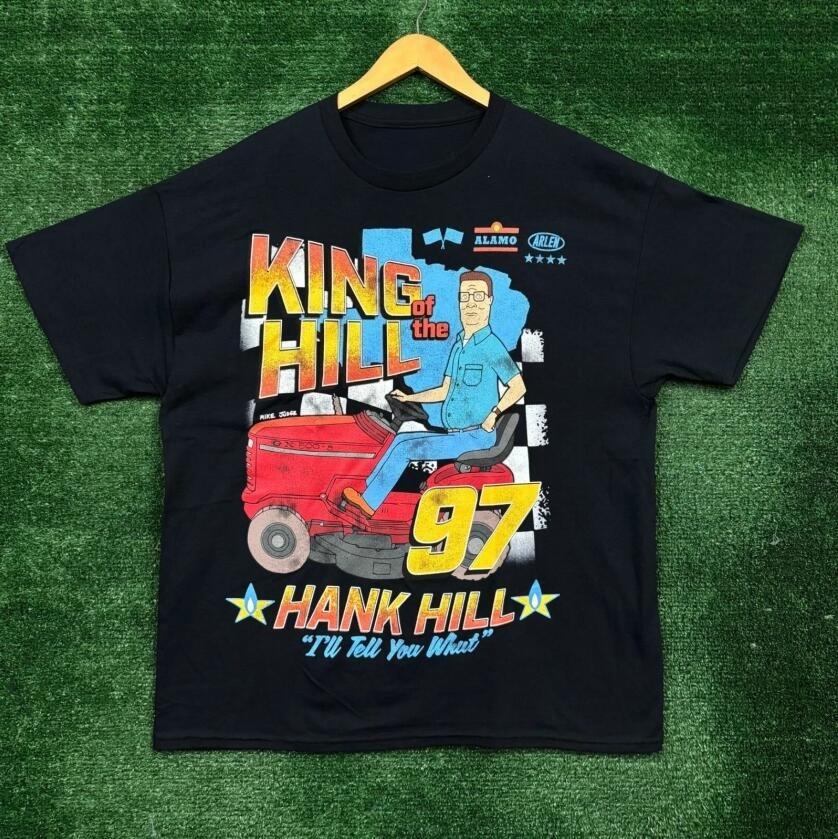 King of The Hill Hank Hill 97 100%Cotton T-Shirt Summer Men's Women Top Streetwear Casual Trendy Oversize Loose Clothing Vintage