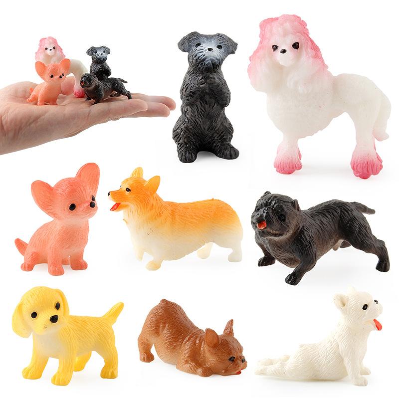 Simulation Animal Puppy Pet Model Set Hollow Early Education Puzzle Ornament Doll Direct Supply