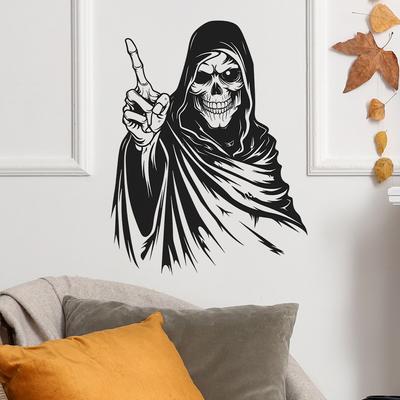 Fun-f180 Halloween Spooky Smile Skull Bedroom Living Room Home Decor Wall Sticker