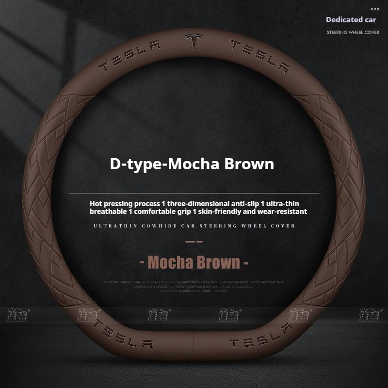 For Tesla Model 3 Model S Model Y Model X Roadster Car Steering Wheel Cover 2019-2025 Auto Interior Steering Wheel Accessories
