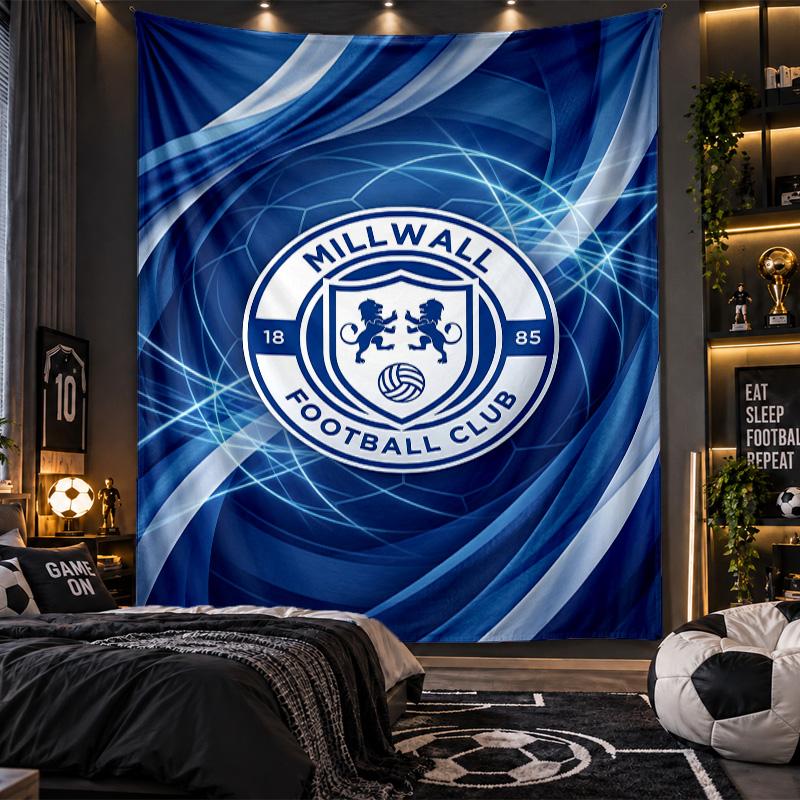 Wall Hanging Tapestry Millwall Football Print Cloth for Living Room Bedroom Home Decor