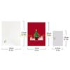 KX4B Pleased 3D Christmas Greeting Cards Festival 3D Christmas Cards with Envelopes Unique Holiday Greeting Experience
