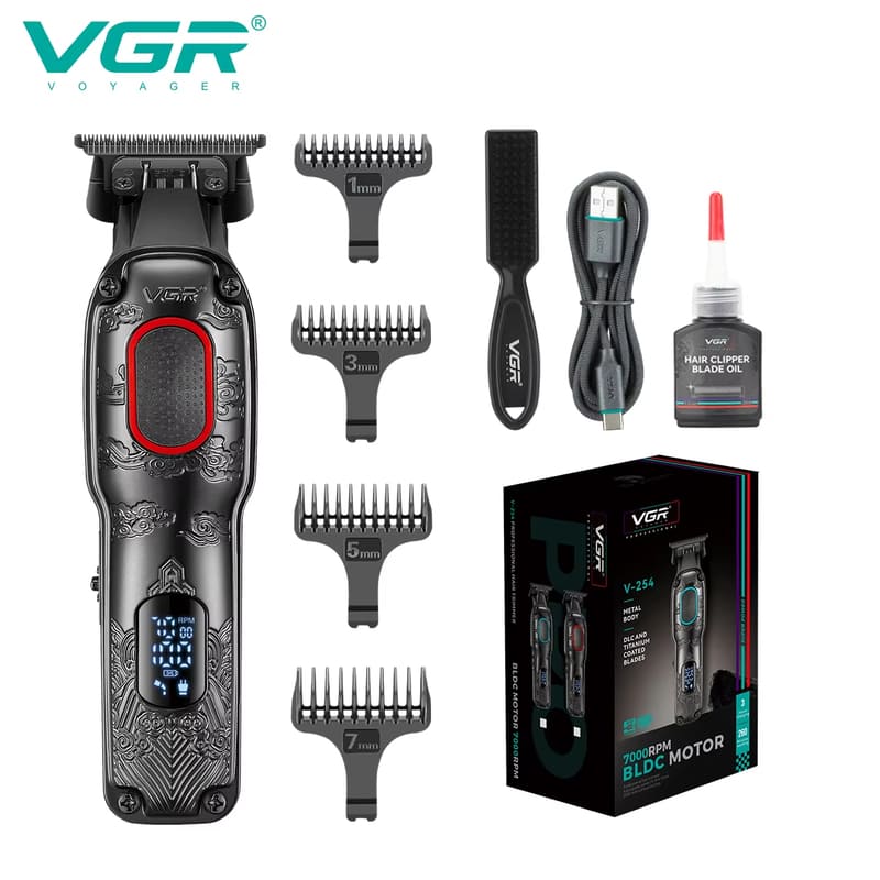 Hair Salon Electric Hair Clipper New High-quality LCD Digital Display Metal Body Dedicated Men's Oil Hair Clipper Brushless Motor Long Life