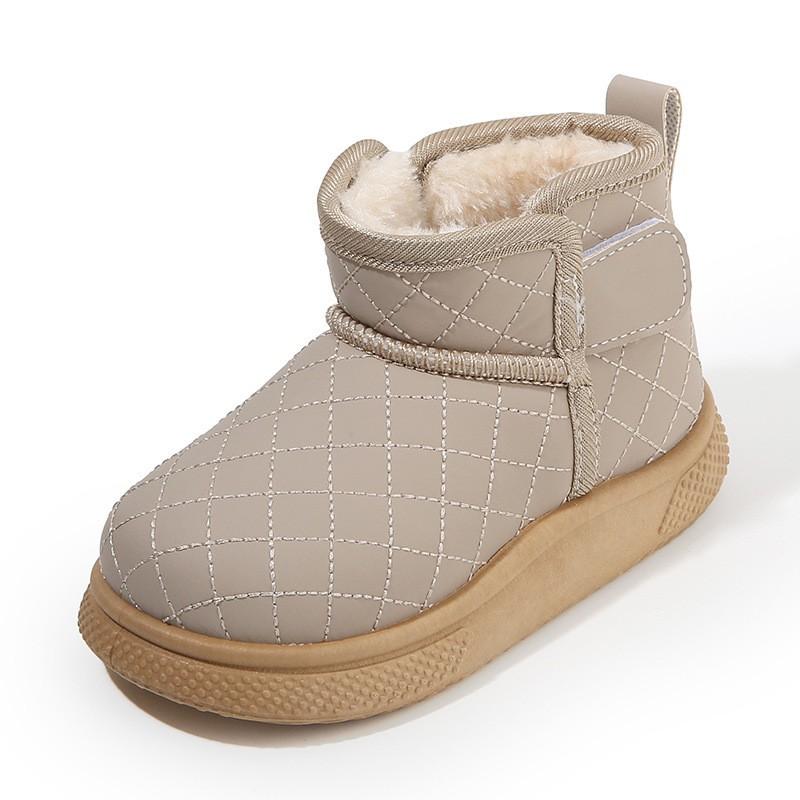 Kids Winter Snow Boots Boys Girls Toddler Warm Fleece Lined Short Ankle Boot PU Waterproof Outdoor Footwear