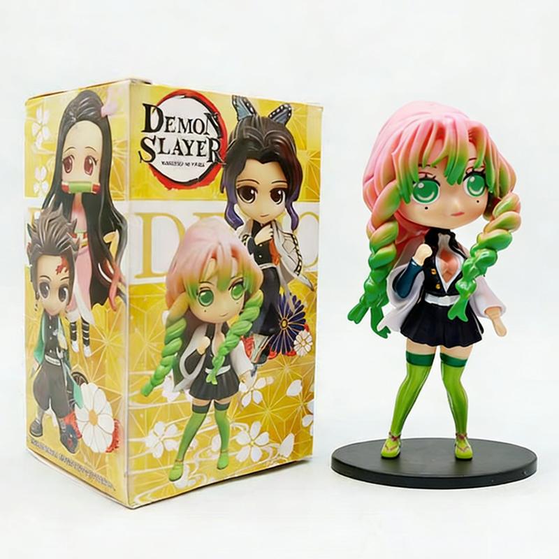 In stock Anime Demon Slayer Figure Doll Toy Nezuko Tanjirou Zenitsu Inosuke Kyoujurou Shinobu Giyuu  Model Toy Kids Xmas Gift