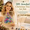 Cornice Artistica Decorativa in Vetro Fai da Te Pittura con Perline di Cristallo Sintetico Kit Albero di Natale, Set Scintillante di Materiali per Artigianato a Tema Festivo, Perline di Gemme 3D per