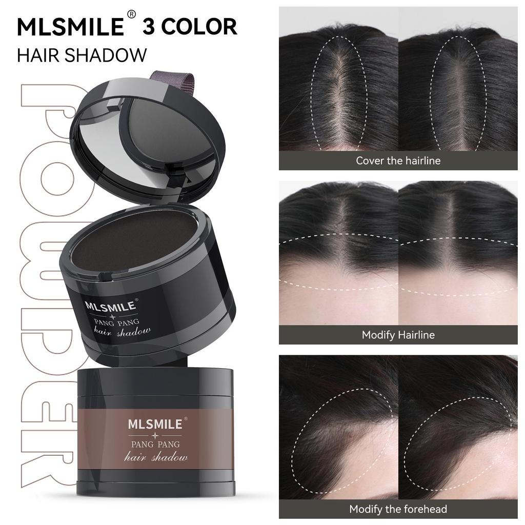 Sombra em pó para aparar a linha do cabelo, à prova d'água, preenchimento natural, artefato de reparo de pelos da testa, retoque de costeletas, sombra em pó
