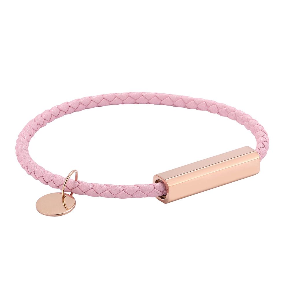 

Модный розовый кожаный браслет женский браслет магнитная застежка шарм женские ювелирные изделия подарок Wearing Length 205mm розовый