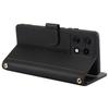 SY-003 For Motorola Edge 50 Pro 5G Case PU Leather Stand View Phone Wallet Cover with Hand Strap