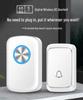 Wireless Waterproof Doorbell with Battery-Powered Remote & Call Button