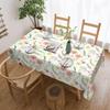 Vintage Floral Tablecloth, Colorful Wildflower Print Table Cover, Waterproof Polyester for Kitchen Dining Spring Party Home Deco