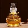 Buddha Offering Lamp, Transparent Glass Lotus Lamp, Buddha Heart Sutra Butter Lamp, Household Use, Prayer, Buddha Tools