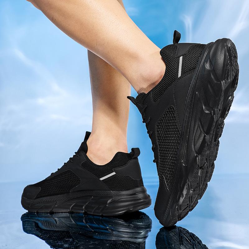 Herren Sportschuhe Atmungsaktive Freizeitschuhe Fliegendes Strickmuster Outdoor Übergröße Laufschuhe