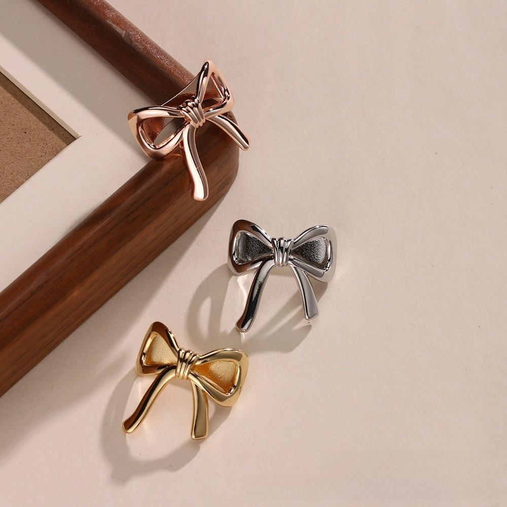 2pcs Alloy Bow Scarf Clip Golden Color Corner Knotting Buckle New Scarf Buckle Scarf Fixing