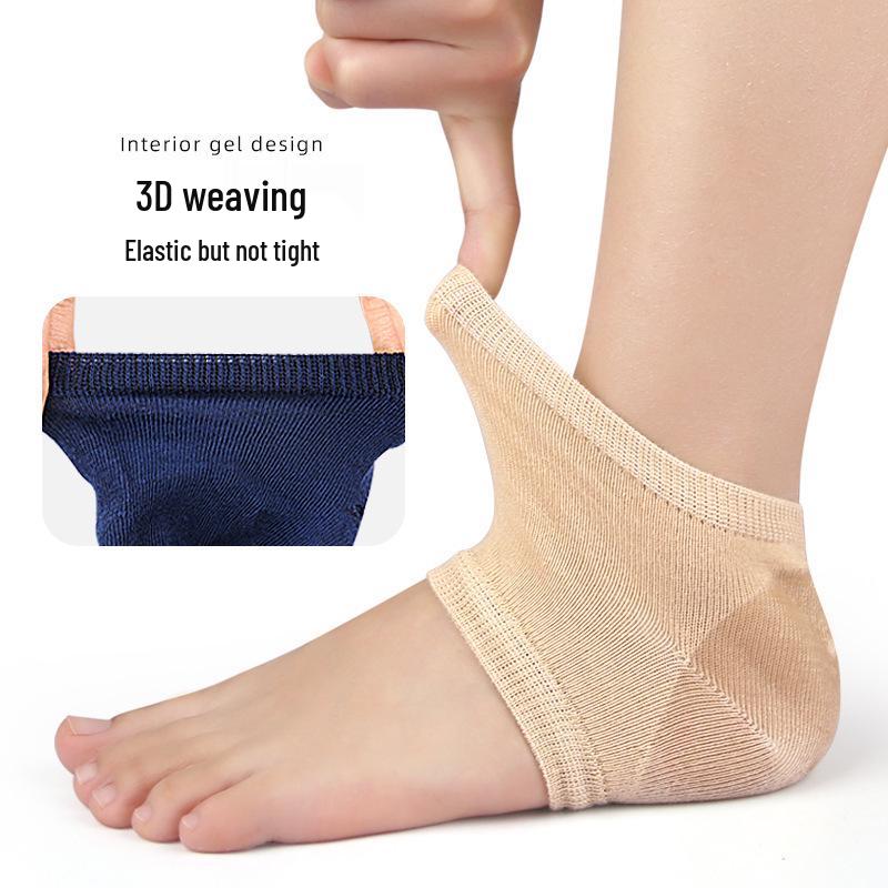 Anti-Crack Heel Protector Gel Socks - Unisex Soft Elastic Heel Pads