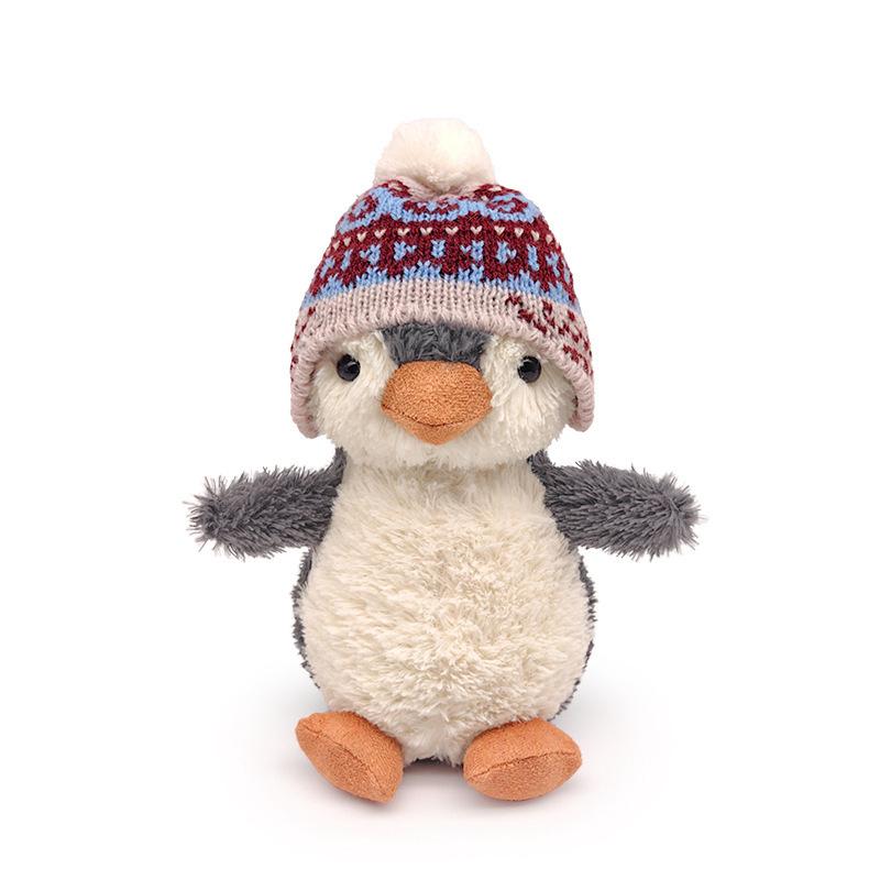 Peanut Penguin Doll Small Peanut Pendant Hat Penguin Plush Toy Keychain Pendant Gift