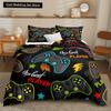 Boys Gamer Bedding Set Cartoon Game Luxury Duvet Cover King Queen Double Comforter Cover Gaming 2/3pcs Polyester Quilt Cover
