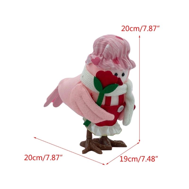 Valentines Day Decorations Bird  Ornament Figures Tiered Tray for Party Table Home Mantel Decorations