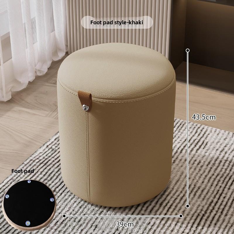 Dressing Stool, Home Living Room Shoe Changing Stool, Rotating Bedroom Circular Stool, Low Stool with Handle, Coffee Table Stool