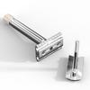 Manual Shaver for Men Adjustable Double-blade Old-fashioned Two-piece Set Detachable Blade Holder Manual Razor
