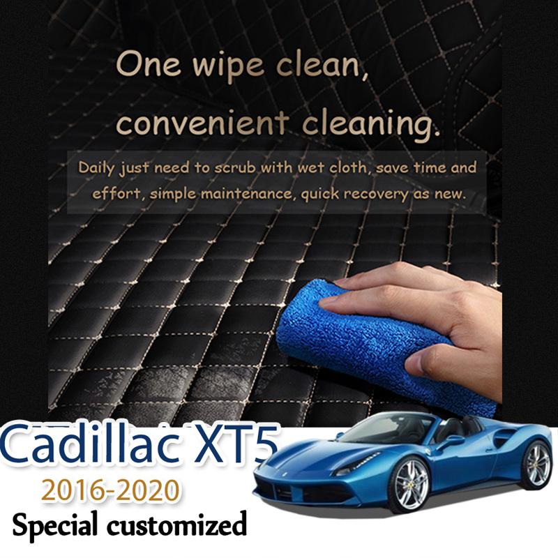 Leather Car Trunk Mat For Cadillac XT5 2016- Cargo Liner Accessories Interior Boot