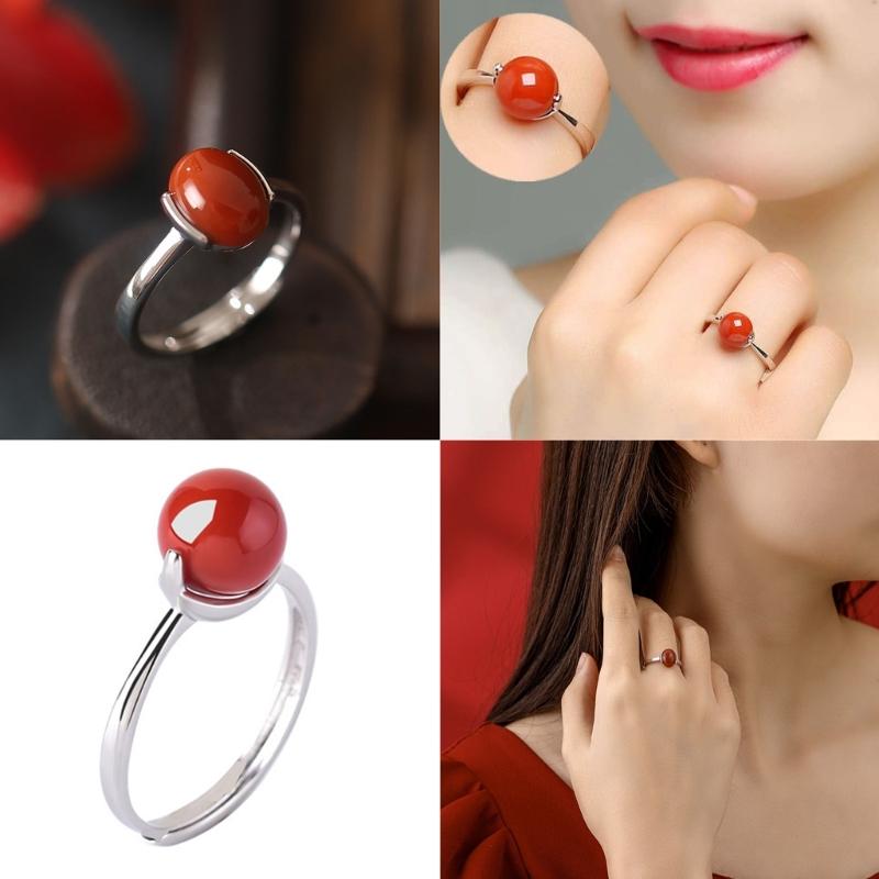 Unisex Bead Finger Jewelry Fashionable Wedding Rings Adjustable Size Opening Rings Metal Material Adjustable Rings