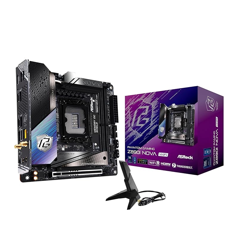 

Материнська плата ASRock Z890I Nova WiFi Intel CPU Core Ultra (LGA1851) Чіпсет Z890 DDR5 Mini-ITX [Продукт авторизованого вітчизняного дистриб ютора]