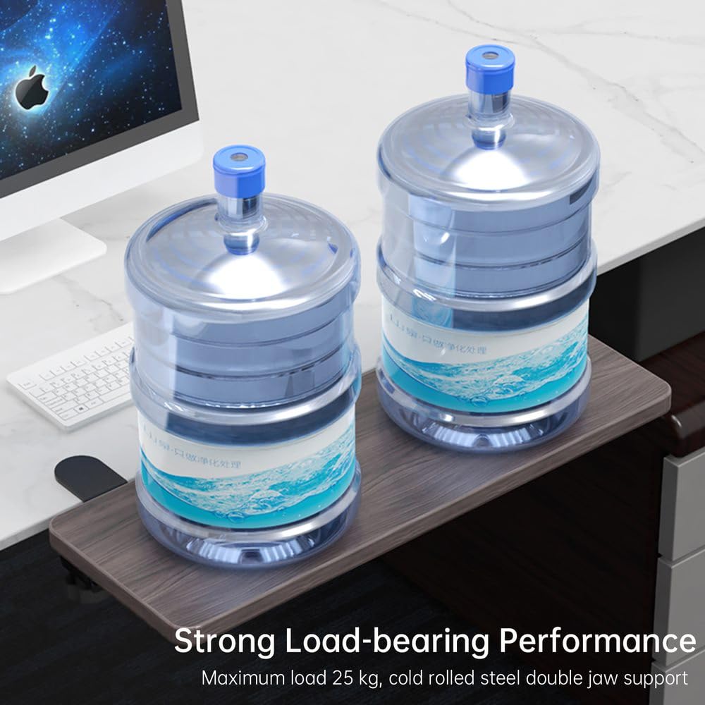 OUGIC Ergonomic Desk Extender Tray X Installation No Drilling Foldable Keyboard Drawer Table Mount Armrest Elbow and Arm Support for Computer 23.6"