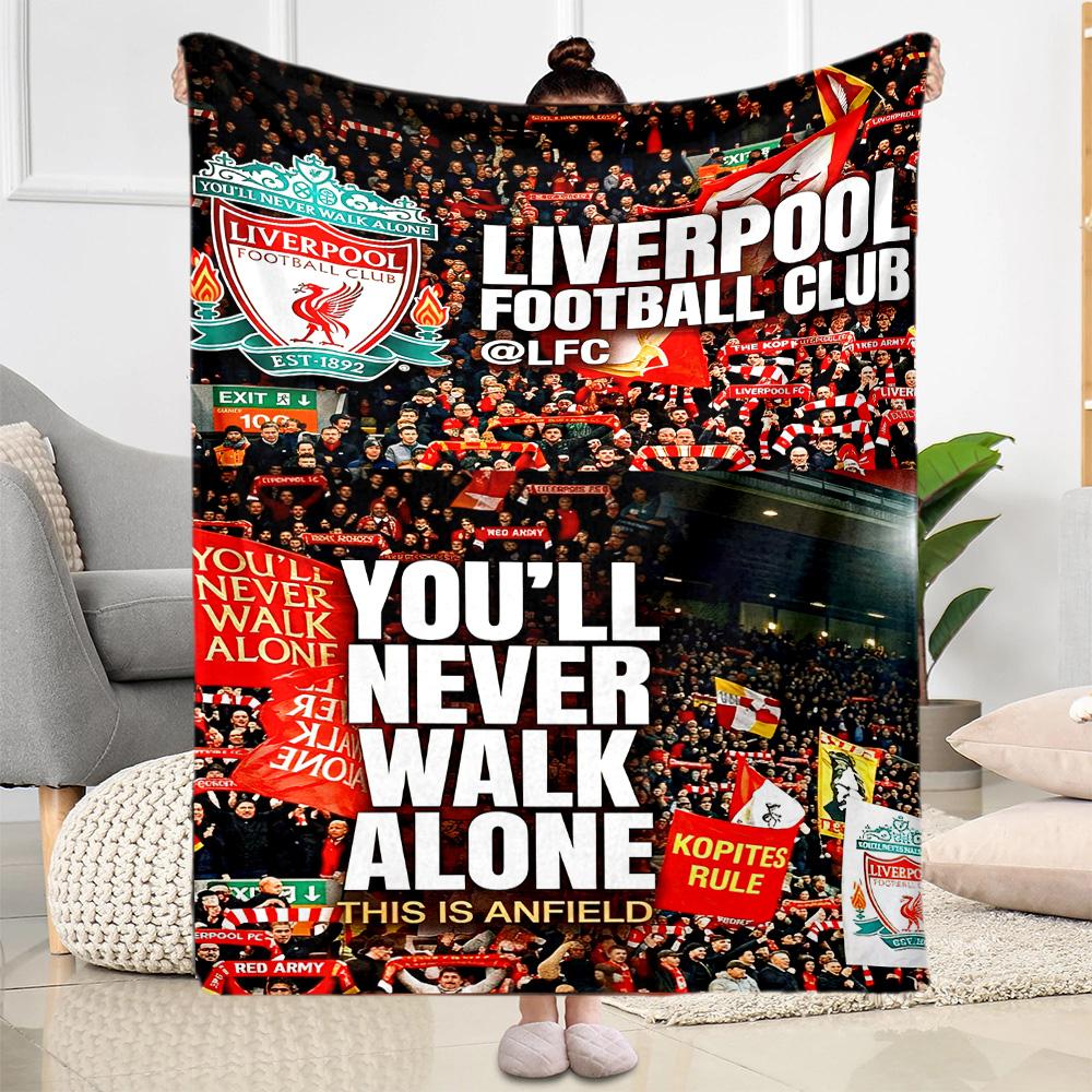 Coperta Morbida Calda Accogliente del Liverpool Football Club Ottima per Sedia da Ufficio Sedia Letto Per Tutte le Stagioni Arredamento Elegante Regalo per Viaggi Casa Compleanni