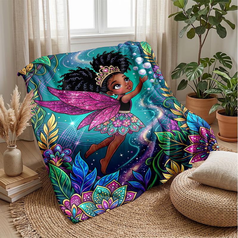 Fairy Tale Adventure Theme Blanket Lightweight Warm Flannel Blanket Decorative Throw Blanket for Home Decoration