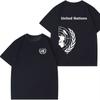 Trend United Nations Same Badge Custom Peacekeeping Rescue Suit Shortsleeved Tshirt Mens and Women Pure Summer Clothes Trend