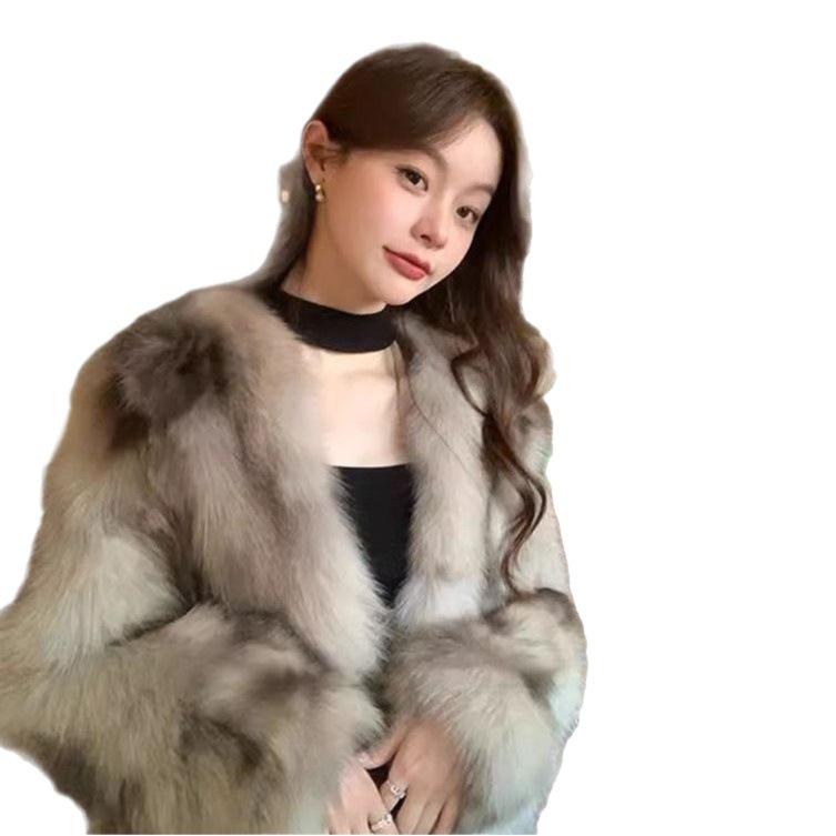 Imitation Fox Plush Fur Coat Women's Fashion Autumn and Winter Light New Plush Short Coat Young