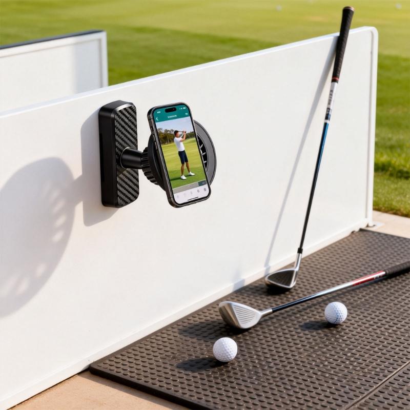 360 Degree Rotating Doble Side Magnetic Phone Mount Bracket for Golf Cart Universal Stand Holder for Most Mobile Phone
