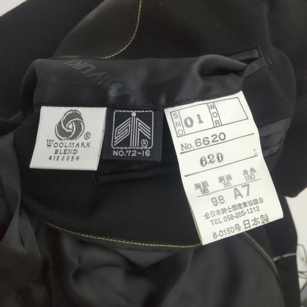 NEW Tag Unused Japan MIYUKI Formal Jacket Double Breasted 98A7 Men's L Black Ceremonial Outerwear(USED)