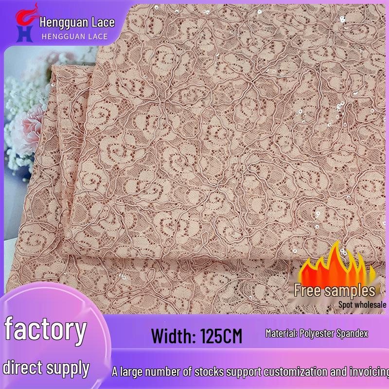 2025 Stylish Lace Fabric with Bone Stitch Embroidery for Women's and Kids' Garments