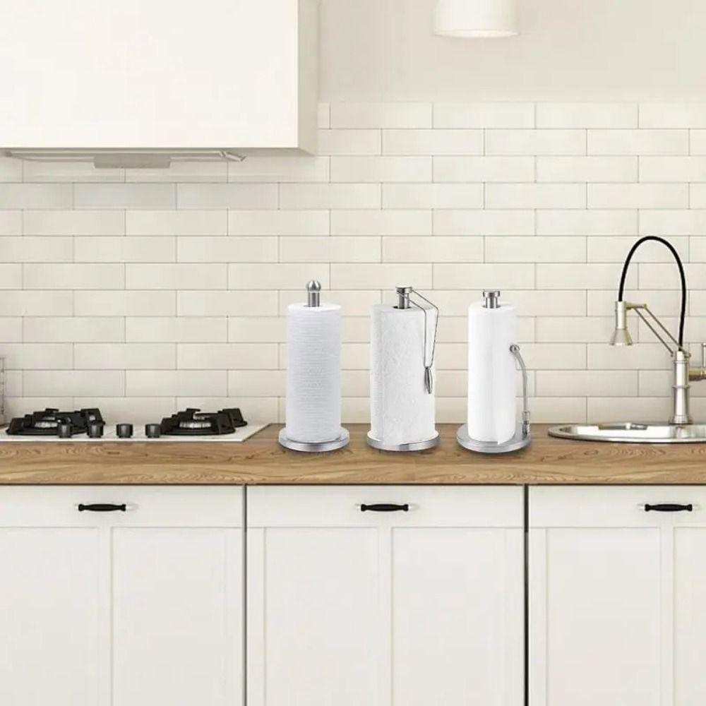 Stainless Steel Paper Holder Vertical Paper Roll Stand Sturdy Napkins Rack  Home