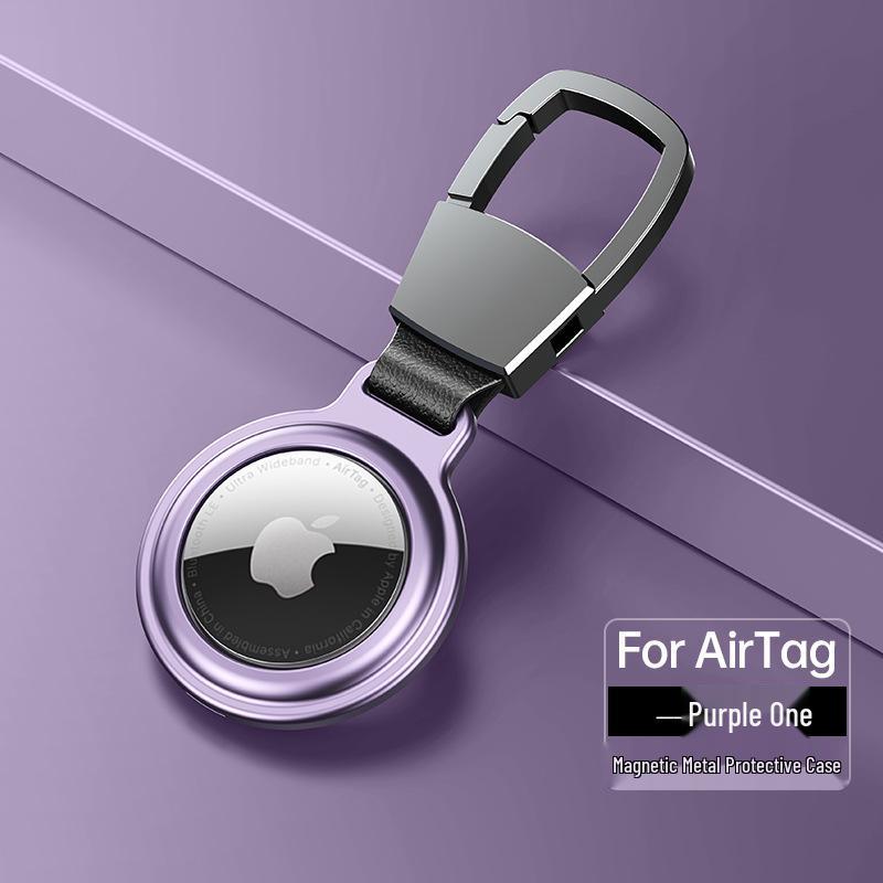 In Stock: Aluminum Alloy Magnetic Keychain Cover for Apple AirTag