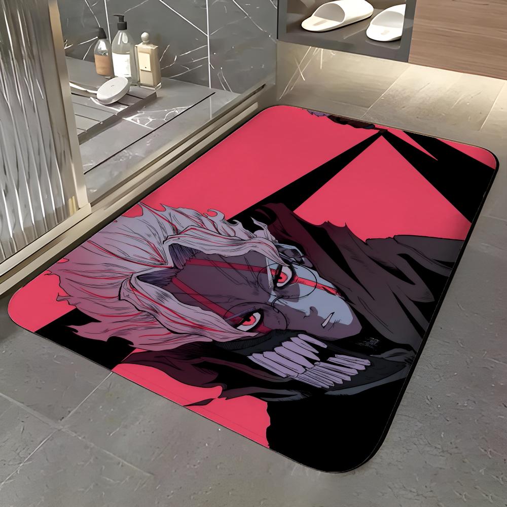 Manga D-Dandadan Fußmatte Weiche Flanell Eingangstür-Matte Rutschfest Saugfähig Badezimmer Schlafzimmer Bodenläufer