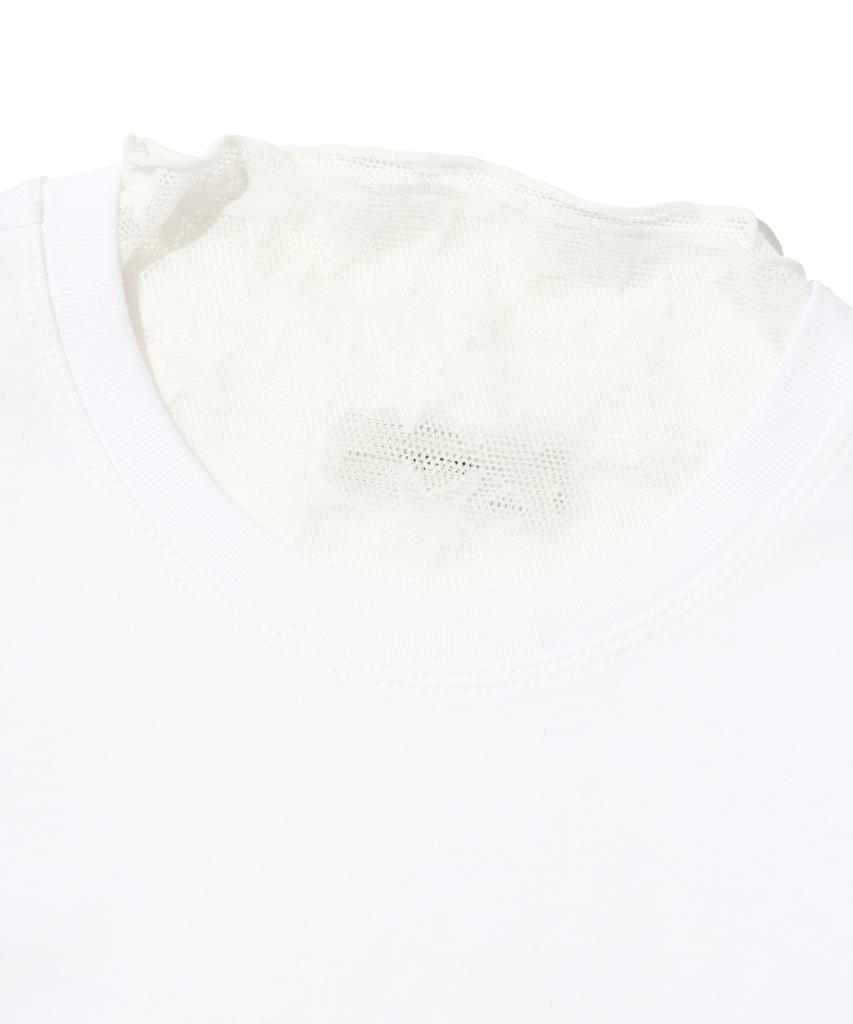 CARGOBROS FOR WOMAN Star See-Through Long Sleeve Layered Short Sleeve Tee Set (Ivory/Ivory)