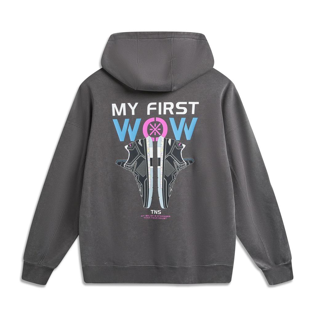 Li-Ning Wade Series Letter Print Loose Hoodie Men hoodies AWDW015-1