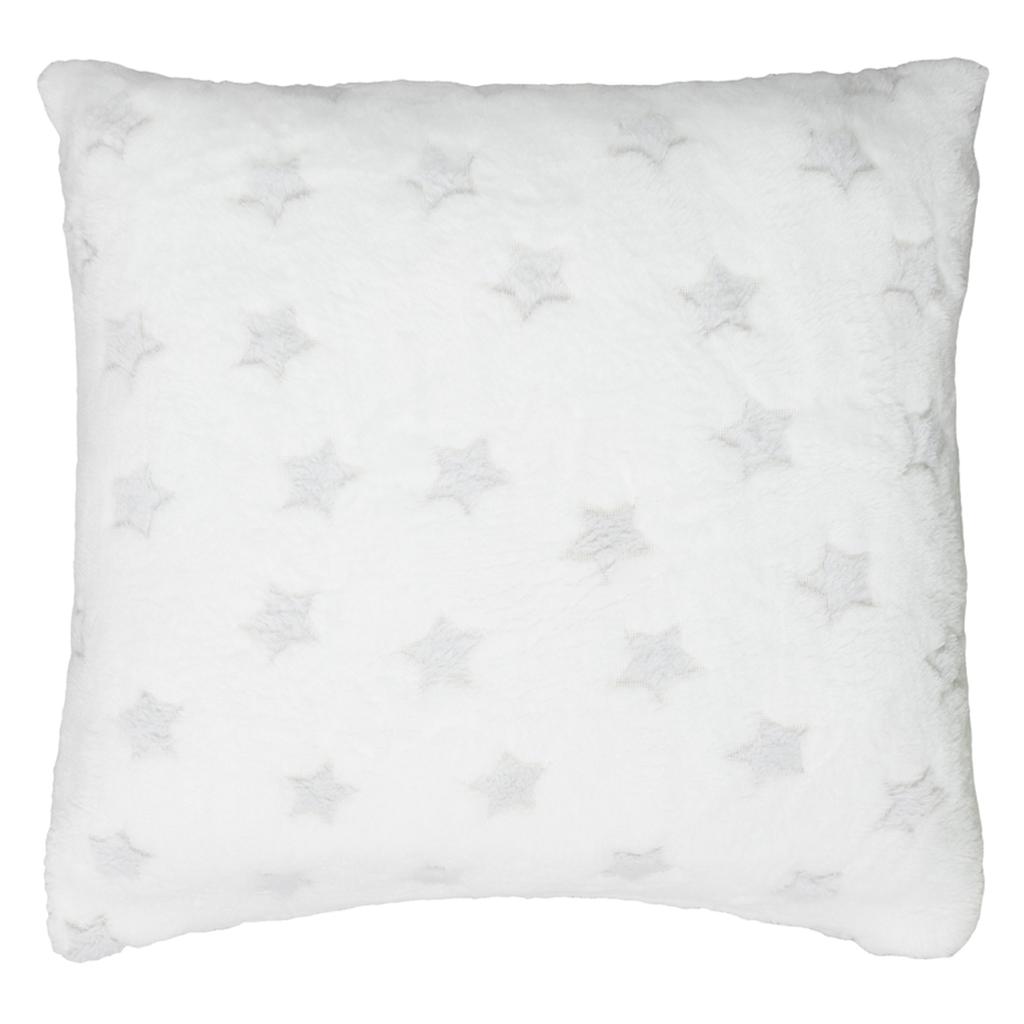 Les Trésors De Lily [A3531] – Phosphoreszierendes Samtkissen „Scarlett“, elfenbeinfarben (Sterne) - 40x40cm