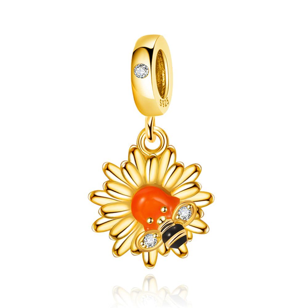 Autumn Style Copper Autumn Leaf Pumpkin Bee Pendant Beads Fit Diy Bracelet Necklace Matching Seasonal Gifts