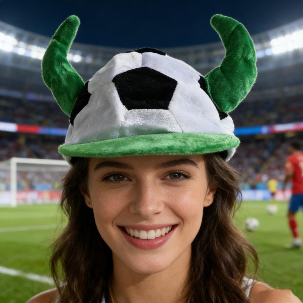 Football Soccer Fans Cap Funny Hat for Women Mens Football Headdress Cheerleading Party Sports Favors Cheering Hat Party Props
